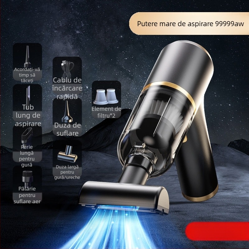 Aspirator fără fir pentru ferestre, 60W, aspirație de 20000Pa, reîncărcabil, pentru ferestre și spații dintre geamuri în mașină.