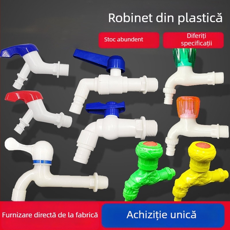 Fulande baterie de bucătărie din plastic cu deschidere lentă și duză mică — filetare 20/25 mm, nucleu ceramic al valvei, model 4/6, 8 bar