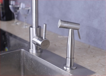 Set de duș pentru chiuveta de bucătărie din oțel inoxidabil 304, cap de spray retractabil, presiune nominală 1,6 MPa, interval de temperatură 0–90°C