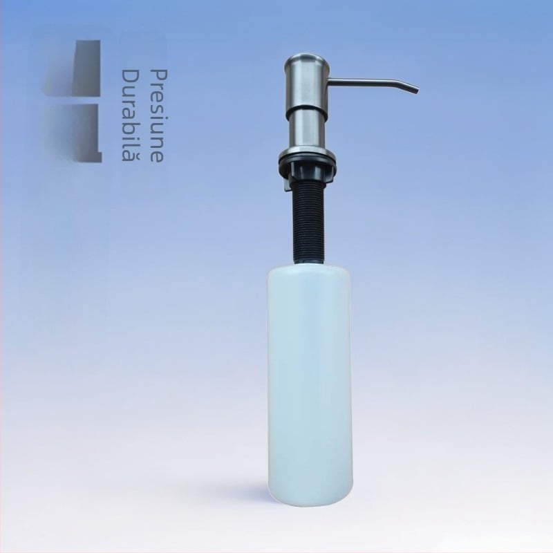 Dispenser de săpun din oțel inoxidabil 304 cu tijă de pompă extinsă, acțiune prin apăsare, design modern minimalist
