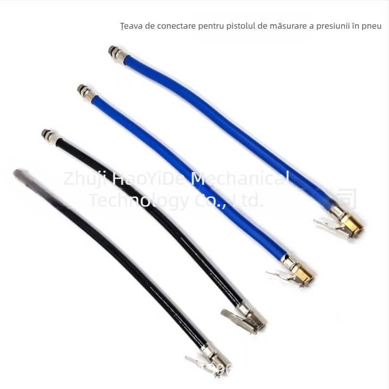 Tub de conectare pentru pistol de umflat anvelope – PU cauciuc/plastic, afișaj 0-8 PSI, precizie 0,01, greutate 95 g