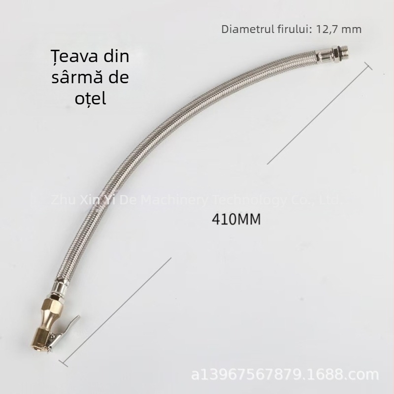 Tub de conectare pentru pistol de umflat anvelope – PU cauciuc/plastic, afișaj 0-8 PSI, precizie 0,01, greutate 95 g