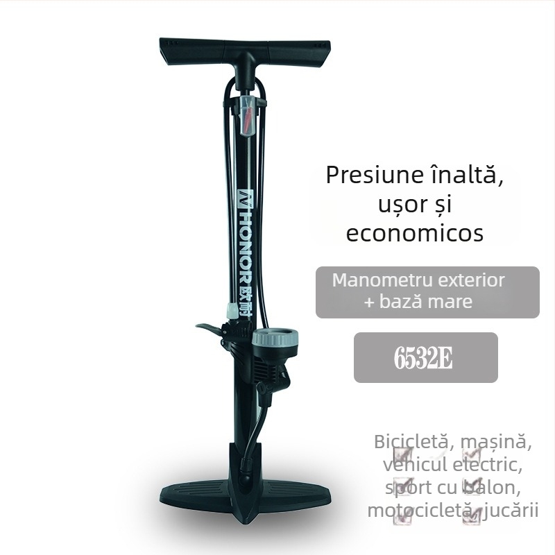 Onai pompă de bicicletă cu presiune înaltă, cu manometru, cilindru pneumatic din fier, procesare personalizată, etichetă privată licențiată