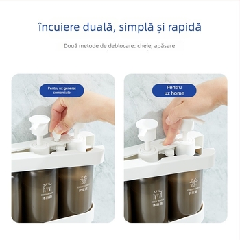 Dispenser de săpun, ABS, montat pe perete, acționare prin apăsare, stil lux ușor, certificat CE