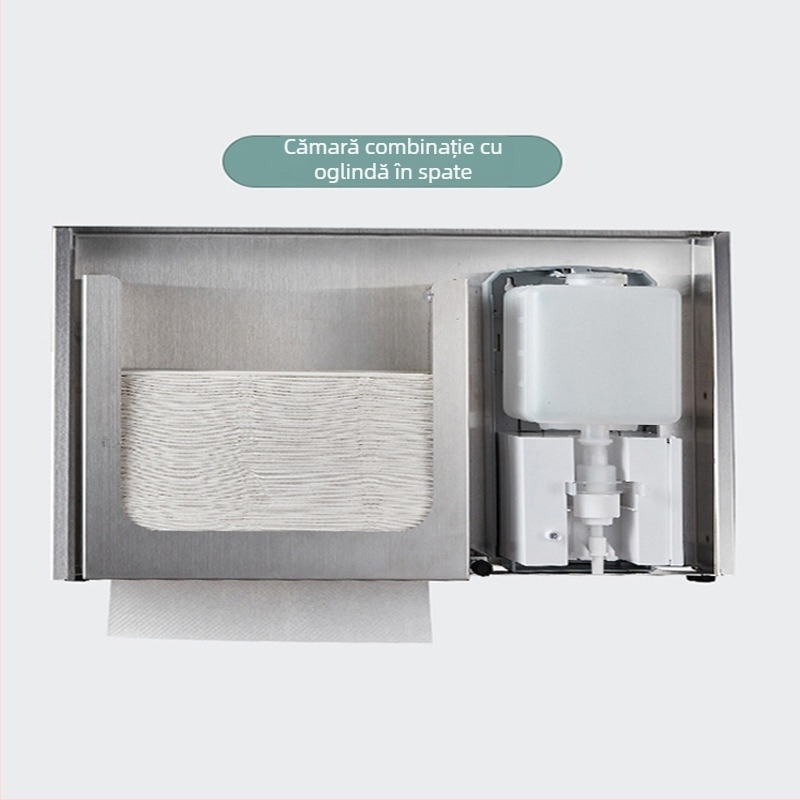 ACEYEA Dozator de săpun cu senzor pentru dulap sub oglindă – alamă cromată, inductiv, stil modern minimalist, 1,2 kg