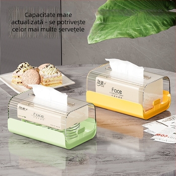 Box de șervete montat pe perete, din plastic, impermeabil, multifuncțional, montaj fără găuri