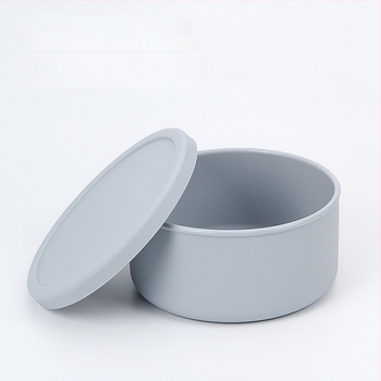 Vas de hrănire pentru bebeluși din silicon, cu capac, rotund, diametru 14–14,9 cm, sigur pentru cuptorul cu microunde