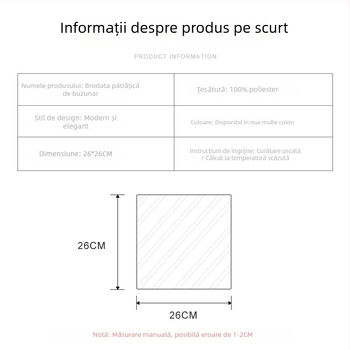 Batistă de buzunar, brodată cu un model de animale desenate, poliester, broderie, model compatibil cu cravată, lățime standard a nodului