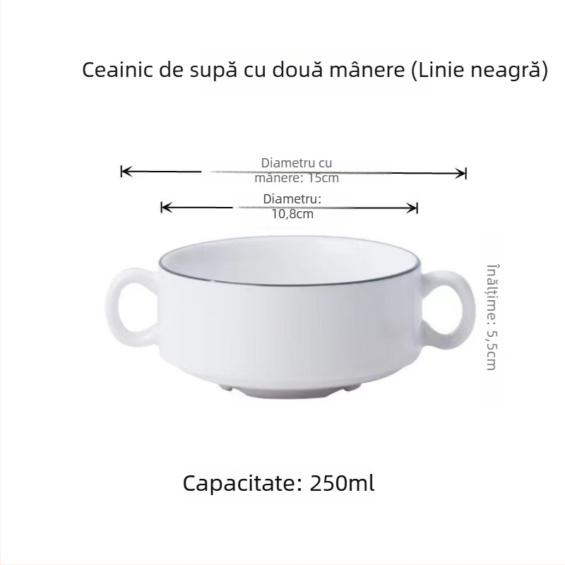 Farfurie porționată din porțelan, cu compartimente, formă neregulată, compatibilă cu microunde, culoare sub glazură, personalizare cu logo