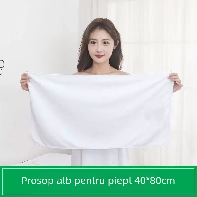 Set de prosoape faciale din microfibră pentru uz salon cu bandă pentru cap; logotip personalizabil; greutate 137 g; absorbție 26-30 s