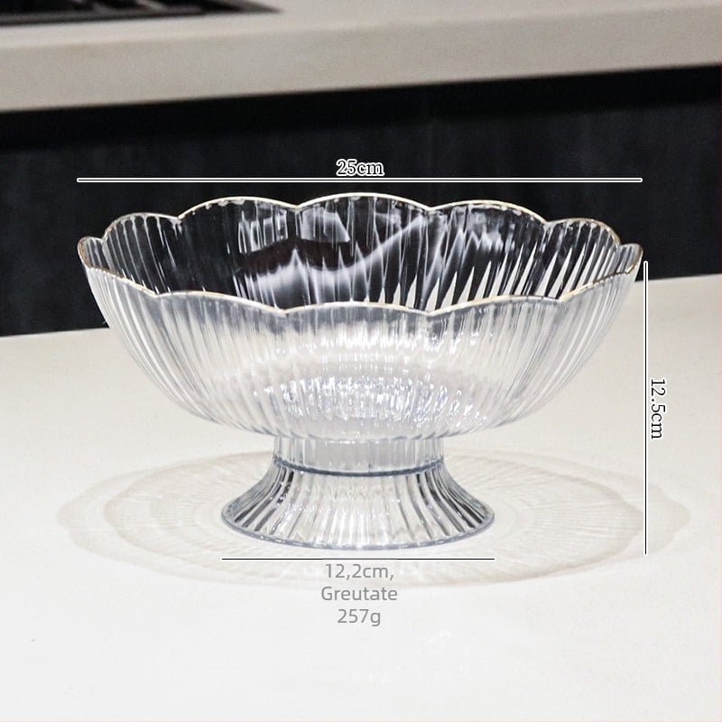Farfurie de fructe din plastic, cu design de drenaj, Huangge, lansat în 2025.