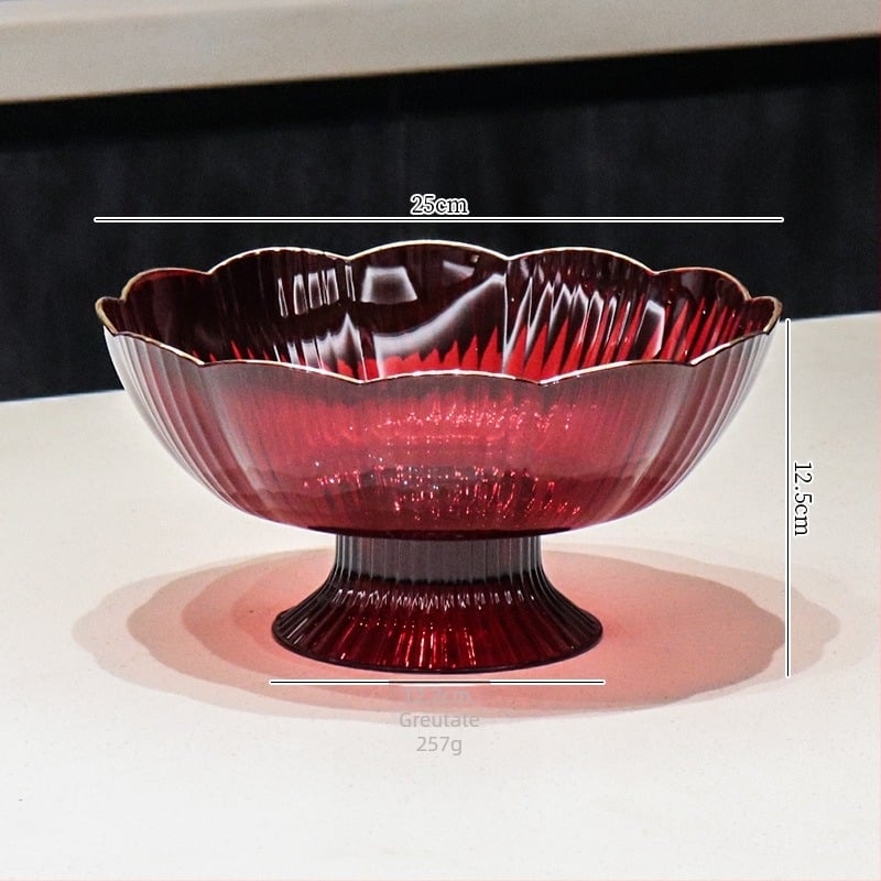 Farfurie de fructe din plastic, cu design de drenaj, Huangge, lansat în 2025.