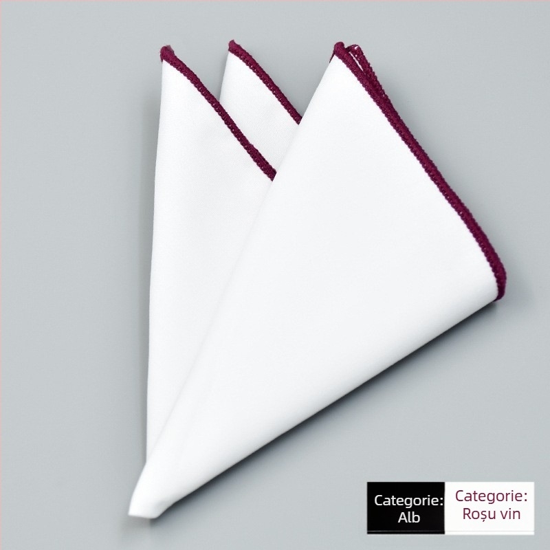 Pătrățel de buzunar pentru costum, din bumbac, model monocrom, țesătură jacquard, căptușeală din bumbac