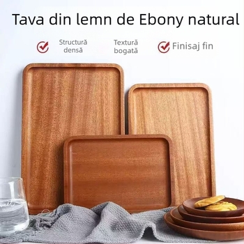 Tava din lemn masiv, finisaj cu ulei, model simplu, imprimare siglă disponibilă, personalizare disponibilă