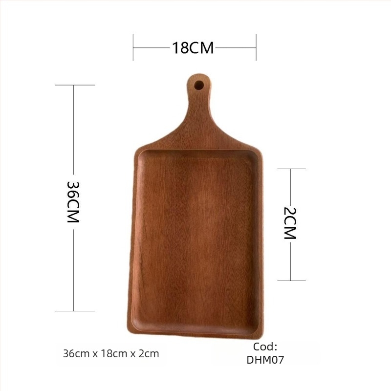 Tava din lemn masiv, finisaj cu ulei, model simplu, imprimare siglă disponibilă, personalizare disponibilă