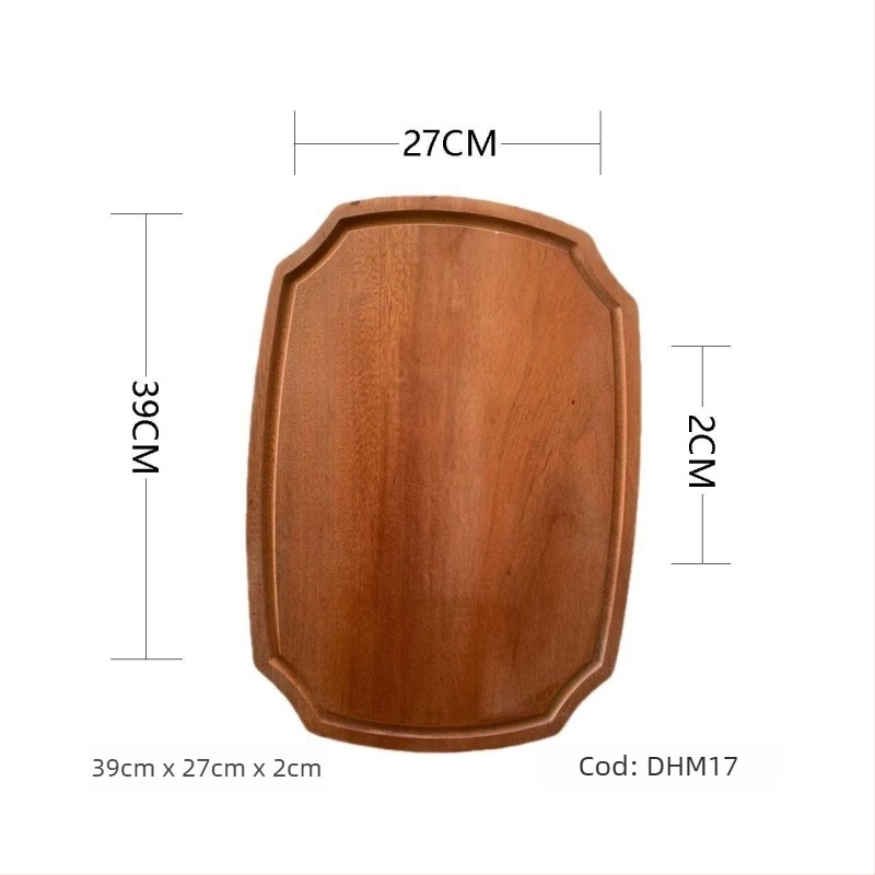 Tava din lemn masiv, finisaj cu ulei, model simplu, imprimare siglă disponibilă, personalizare disponibilă