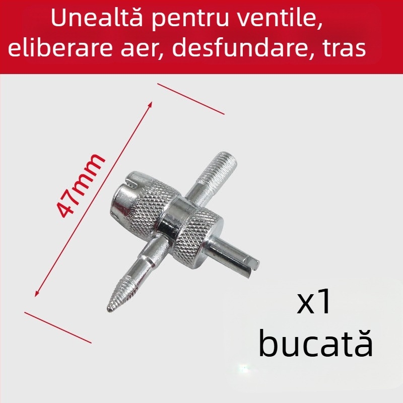 Valvă tubeless cu miez din cupru, cavitate mare, filet italian, utilizare generală