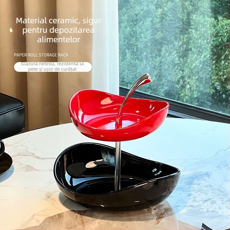 Farfurie pentru fructe – ceramic, Zhou Ni, stil Nordic simplu, calitate de primă clasă