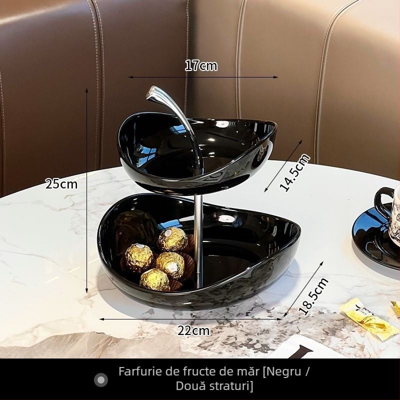 Farfurie pentru fructe – ceramic, Zhou Ni, stil Nordic simplu, calitate de primă clasă