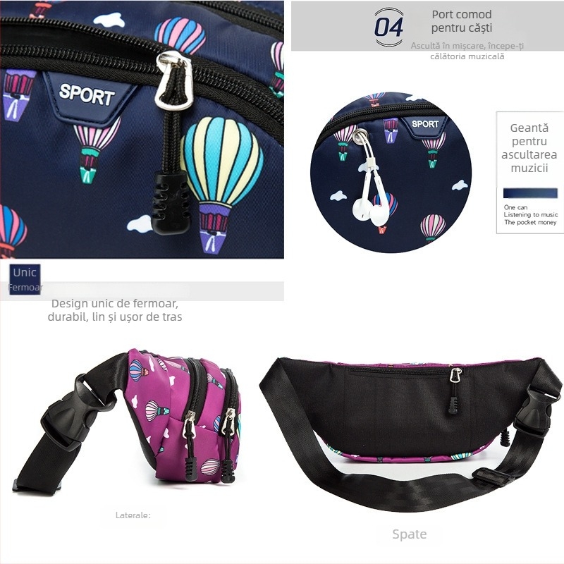 Fuxi Borsetă de talie pentru activități în aer liber – Oxford, unisex, Primăvara 2025