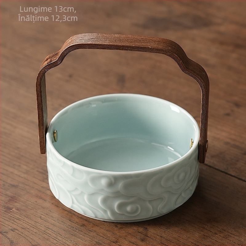 Coș de fructe din porțelan — minimalist, lux discret, stil retro (Material: Porțelan; Categorie: coș de fructe; Brand: Ten thousand collar; Lansare: Vara 2021)