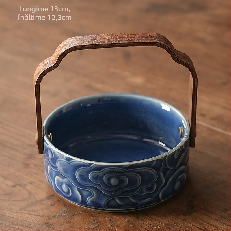 Coș de fructe din porțelan — minimalist, lux discret, stil retro (Material: Porțelan; Categorie: coș de fructe; Brand: Ten thousand collar; Lansare: Vara 2021)