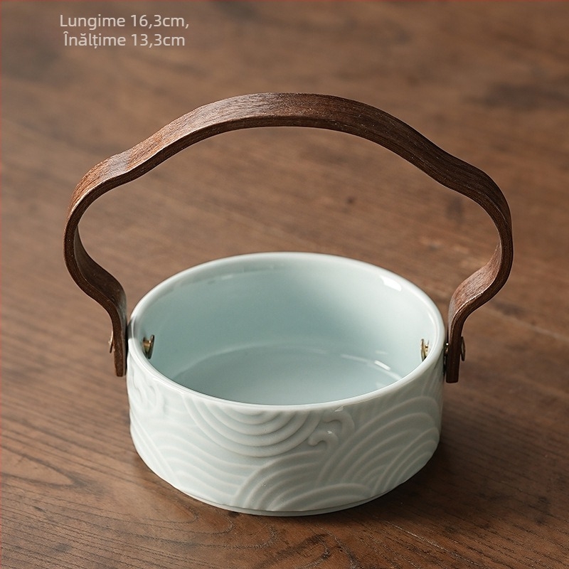 Coș de fructe din porțelan — minimalist, lux discret, stil retro (Material: Porțelan; Categorie: coș de fructe; Brand: Ten thousand collar; Lansare: Vara 2021)