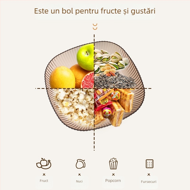 Farfurie de fructe din plastic Cheng Ran – stil retro lux, calitate superioară