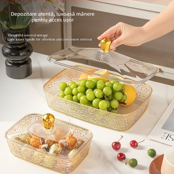 Farfurie de fructe pentru living și măsuță de cafea, material plastic, stil luxos ușor retro, brand Fresh and plentiful, lansare august 2025