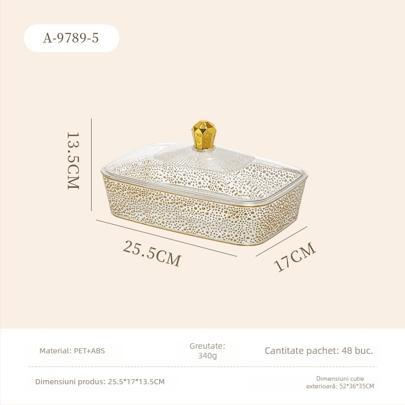 Farfurie de fructe pentru living și măsuță de cafea, material plastic, stil luxos ușor retro, brand Fresh and plentiful, lansare august 2025