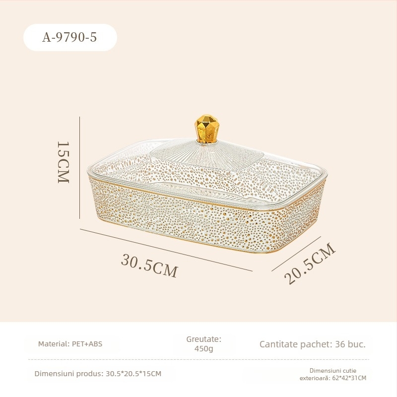 Farfurie de fructe pentru living și măsuță de cafea, material plastic, stil luxos ușor retro, brand Fresh and plentiful, lansare august 2025