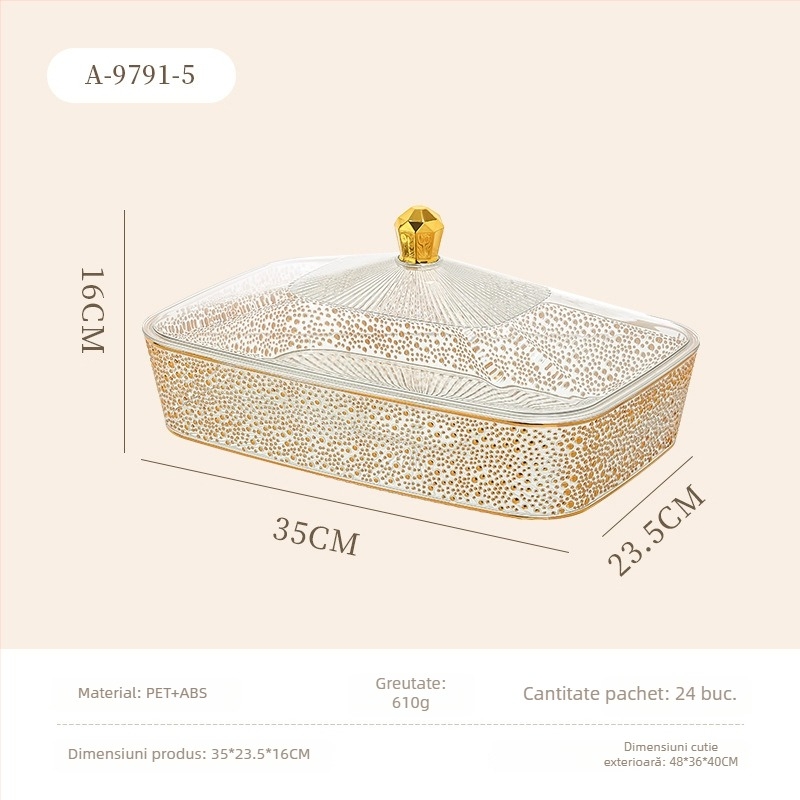 Farfurie de fructe pentru living și măsuță de cafea, material plastic, stil luxos ușor retro, brand Fresh and plentiful, lansare august 2025