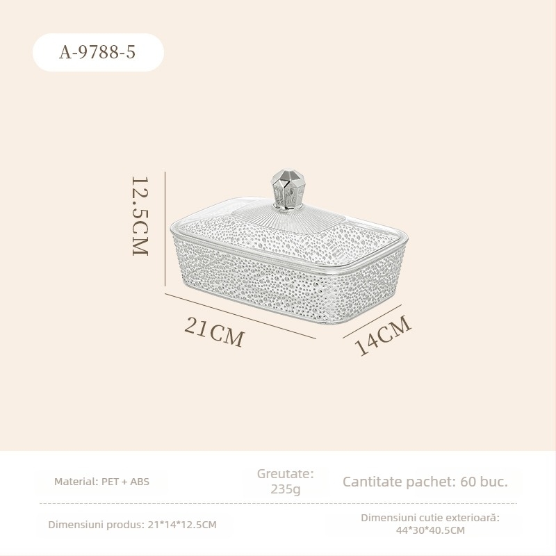 Farfurie de fructe pentru living și măsuță de cafea, material plastic, stil luxos ușor retro, brand Fresh and plentiful, lansare august 2025