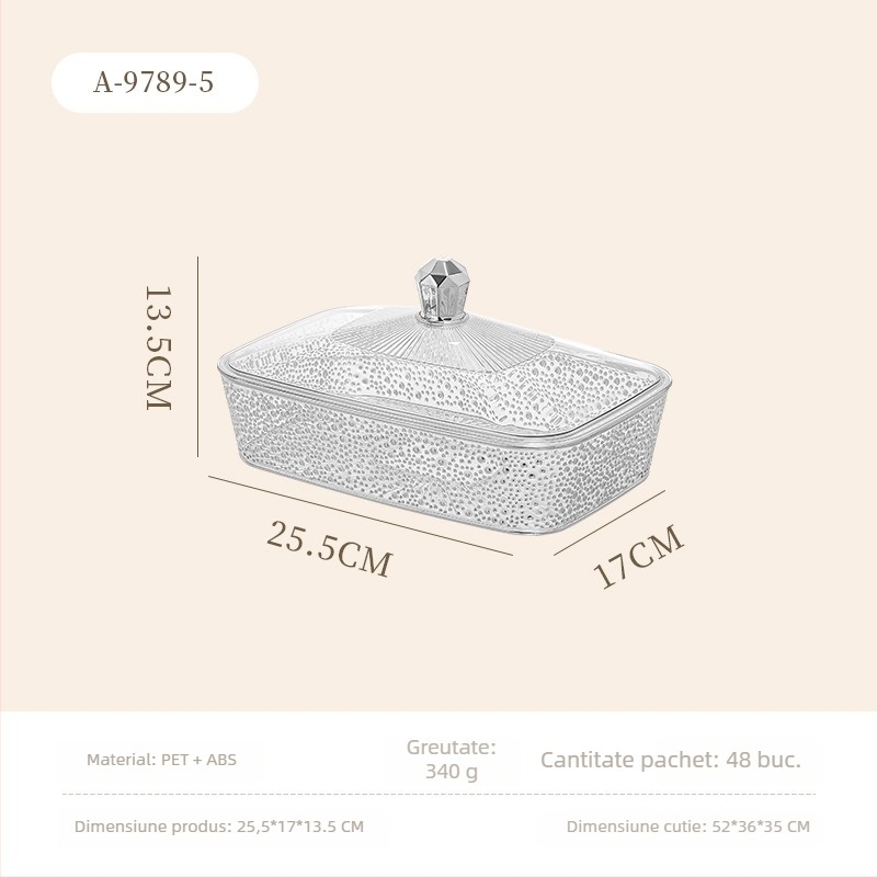 Farfurie de fructe pentru living și măsuță de cafea, material plastic, stil luxos ușor retro, brand Fresh and plentiful, lansare august 2025