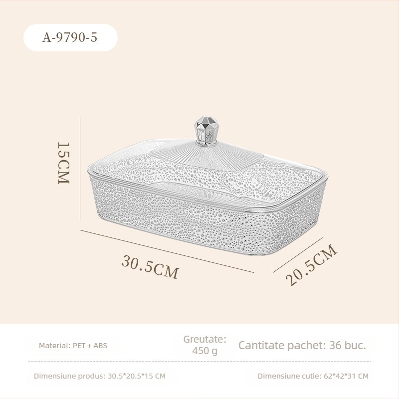 Farfurie de fructe pentru living și măsuță de cafea, material plastic, stil luxos ușor retro, brand Fresh and plentiful, lansare august 2025