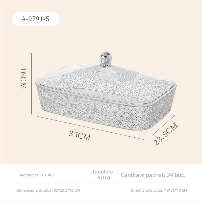 Farfurie de fructe pentru living și măsuță de cafea, material plastic, stil luxos ușor retro, brand Fresh and plentiful, lansare august 2025