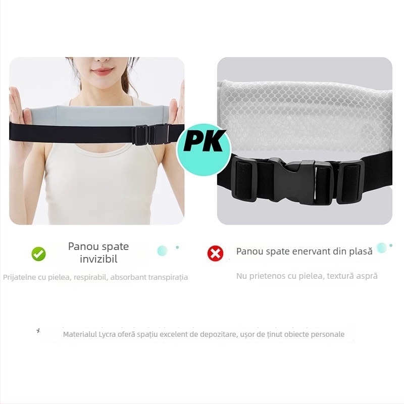 Borsetă de talie pentru sport – unisex, nylon, impermeabilă, ultra-ușoară, pentru activități în aer liber