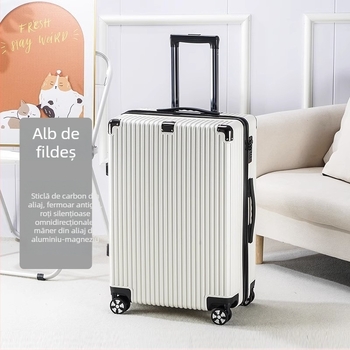 Valiză extensibilă din fibră de carbon, cu lacăt TSA de tip combinație, set de 3 piese, cu roți universale
