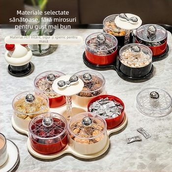 Farfurie rotativă pentru fructe cu casetă de depozitare din plastic — Lux ușor, Kessner