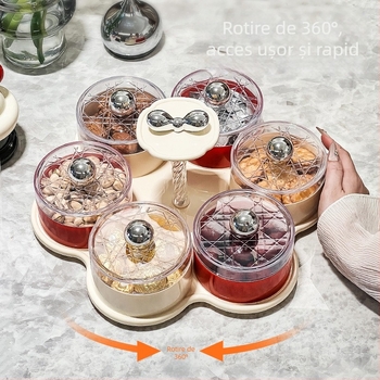 Farfurie rotativă pentru fructe cu casetă de depozitare din plastic — Lux ușor, Kessner