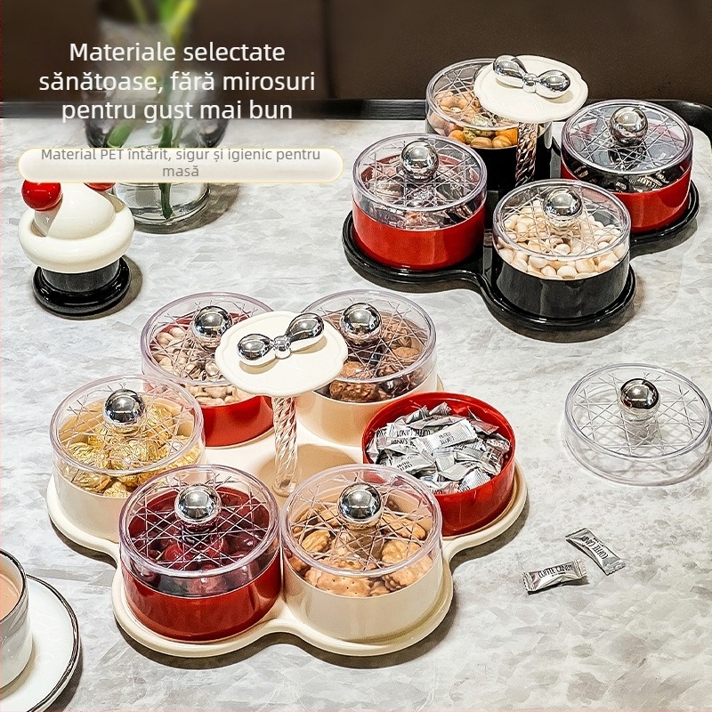 Farfurie rotativă pentru fructe cu casetă de depozitare din plastic — Lux ușor, Kessner