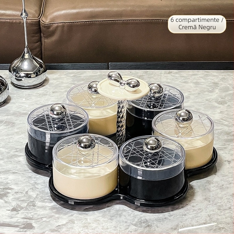 Farfurie rotativă pentru fructe cu casetă de depozitare din plastic — Lux ușor, Kessner