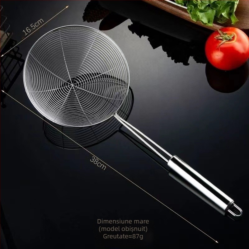 Lingură de bucătărie pentru scurgere - oțel inoxidabil 304 - brand Chuangda - mâner din oțel inoxidabil - funcție de scurgere