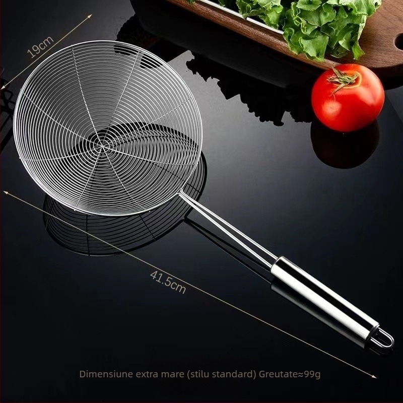Lingură de bucătărie pentru scurgere - oțel inoxidabil 304 - brand Chuangda - mâner din oțel inoxidabil - funcție de scurgere