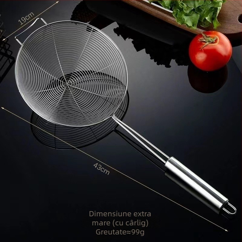 Lingură de bucătărie pentru scurgere - oțel inoxidabil 304 - brand Chuangda - mâner din oțel inoxidabil - funcție de scurgere
