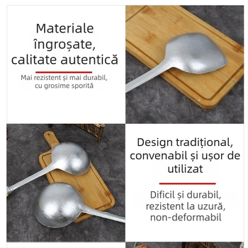 Spatulă de gătit din aluminiu, monobloc, ușoară și durabilă, fără acoperire