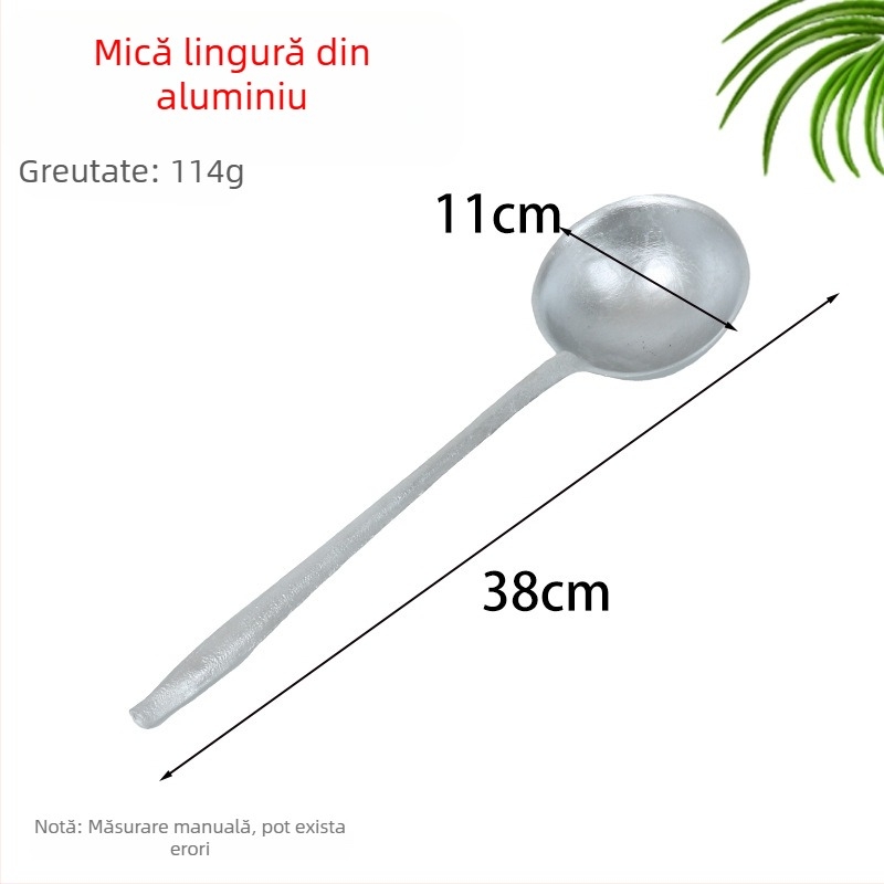 Spatulă de gătit din aluminiu, monobloc, ușoară și durabilă, fără acoperire
