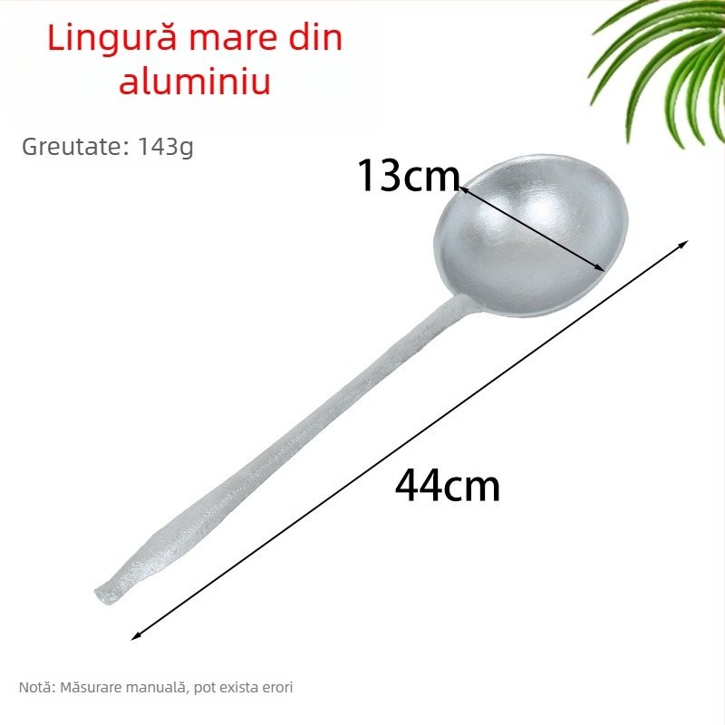 Spatulă de gătit din aluminiu, monobloc, ușoară și durabilă, fără acoperire