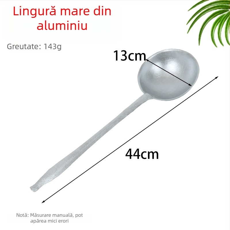 Spatulă de gătit din aluminiu, monobloc, ușoară și durabilă, fără acoperire