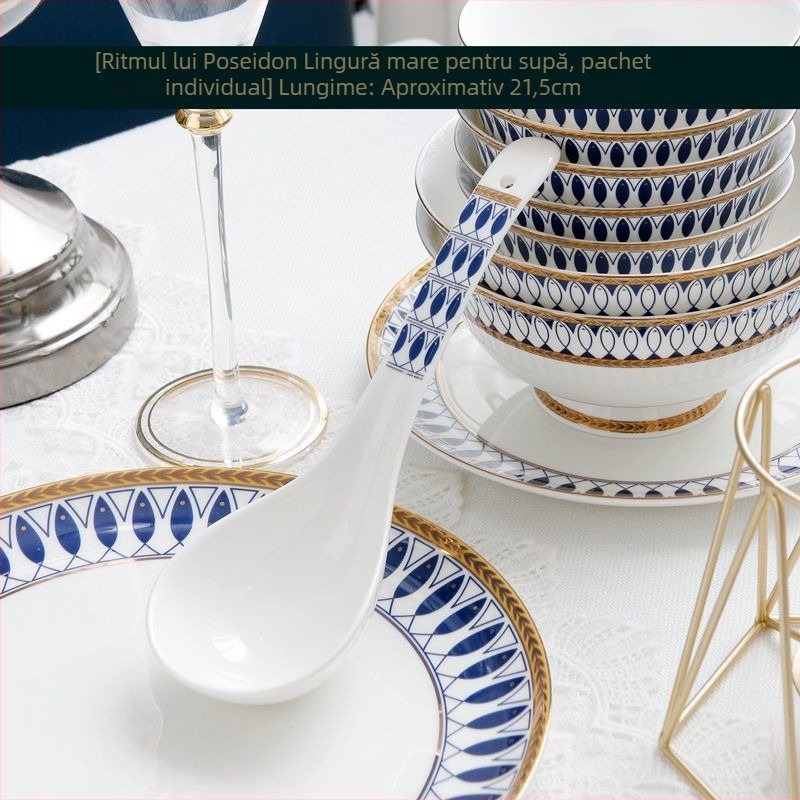 Lingură de supă din ceramică, stil modern minimalist, stil nou chinezesc, pentru adulți, lansare 2023